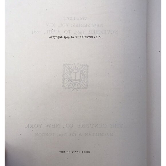 Antique 1904 Book “A Year Of The Century” Volume 1 The Century Co, New York - Picture 4 of 10